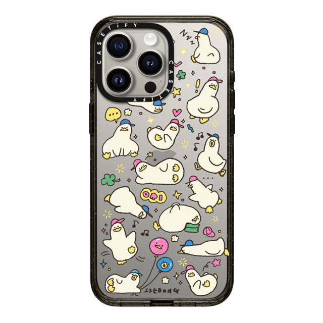 SSEBONG x CASETiFY iPhone 15 Pro Max ケース ブラック インパクトケース DUCKS