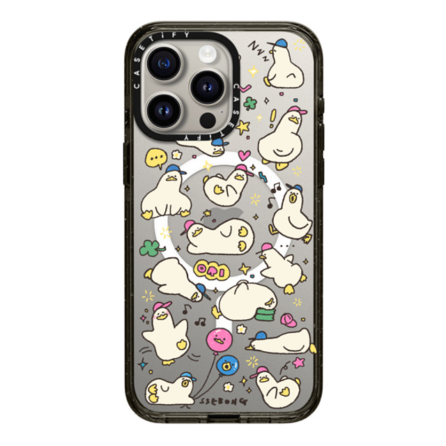 SSEBONG x CASETiFY iPhone 15 Pro Max ケース ブラック インパクトケース MagSafe対応 DUCKS