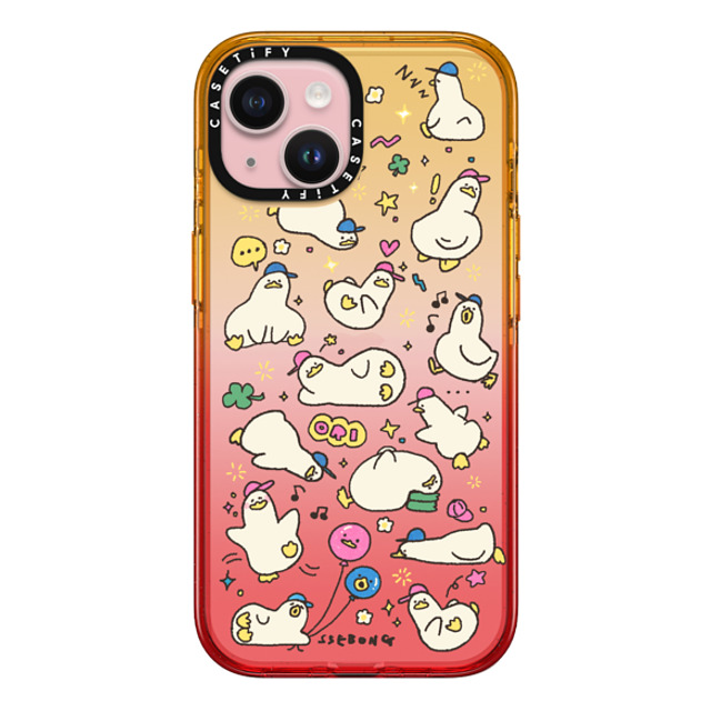 SSEBONG x CASETiFY iPhone 15 ケース Peach Haze インパクトケース DUCKS