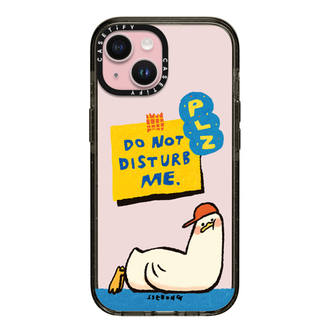 SSEBONG x CASETiFY iPhone 15 ケース ブラック インパクトケース PLZ DO NOT DISTURB ME