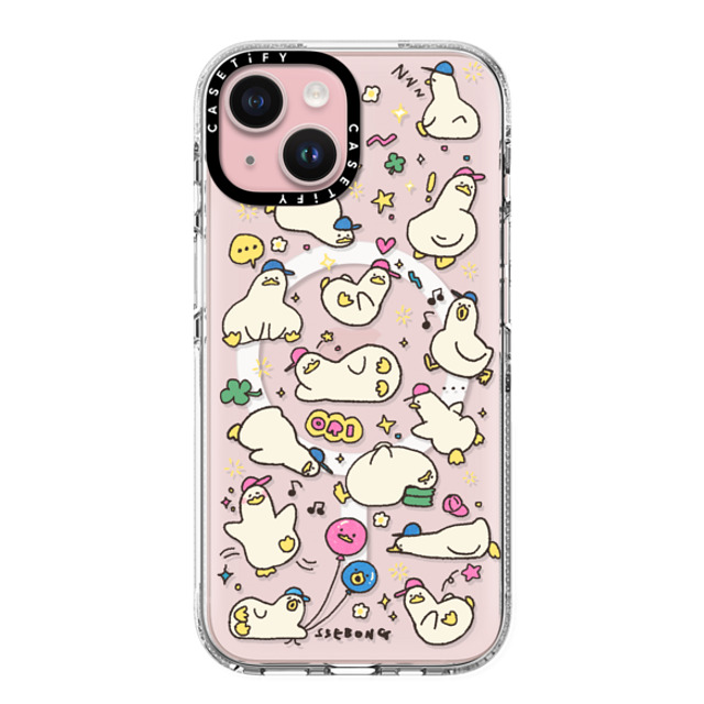 SSEBONG x CASETiFY iPhone 15 ケース クリア クリア ケース MagSafe対応 DUCKS