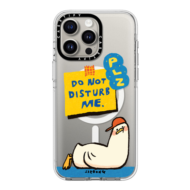 SSEBONG x CASETiFY iPhone 15 Pro Max ケース クリア クリア ケース MagSafe対応 PLZ DO NOT DISTURB ME