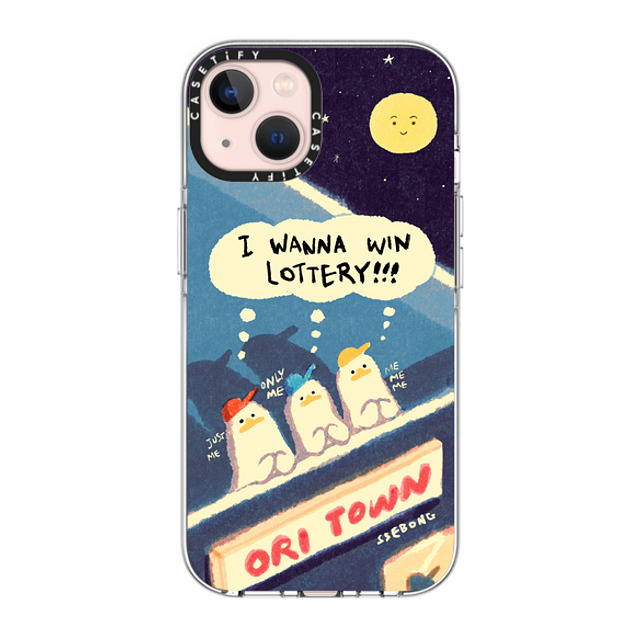 SSEBONG x CASETiFY iPhone 13 ケース クリア クリア ケース MagSafe対応 I WANNA WIN LOTTERY!!!