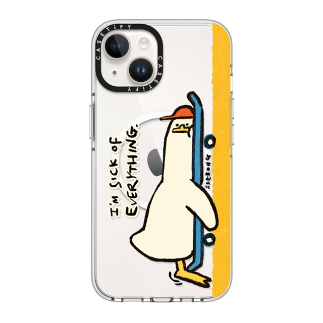 SSEBONG x CASETiFY iPhone 14 Case Clear Clear Case MagSafe Compatible I'M SICK OF EVERYTHING SSEBONG x CASETiFY iPhone 14 Case Clear Clear Case MagSafe Compatible I'M SICK OF EVERYTHING