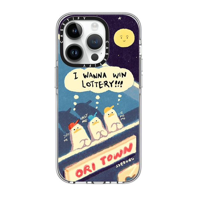 SSEBONG x CASETiFY iPhone 14 Pro ケース クリア クリア ケース MagSafe対応 I WANNA WIN LOTTERY!!!