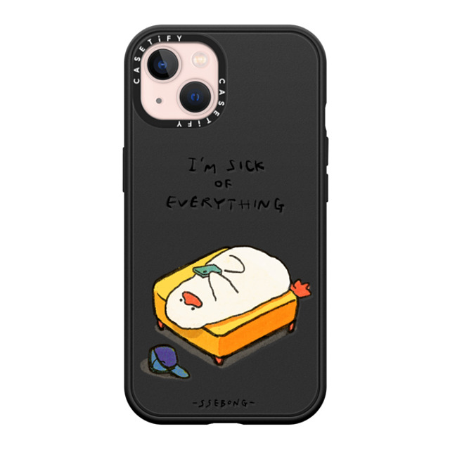 SSEBONG x CASETiFY iPhone 13 ケース マットブラック インパクトケース MagSafe対応 Couch duck