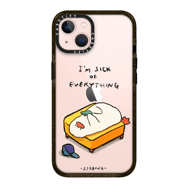 SSEBONG x CASETiFY iPhone 13 ケース ブラック インパクトケース Couch duck