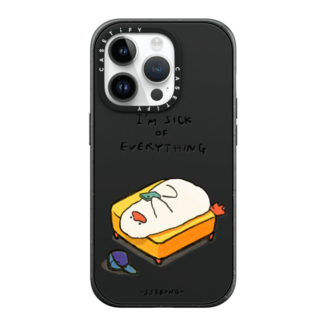 SSEBONG x CASETiFY iPhone 14 Pro ケース マットブラック インパクトケース MagSafe対応 Couch duck