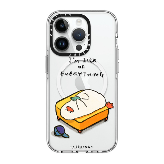 SSEBONG x CASETiFY iPhone 14 Pro ケース クリア クリア ケース MagSafe対応 Couch duck