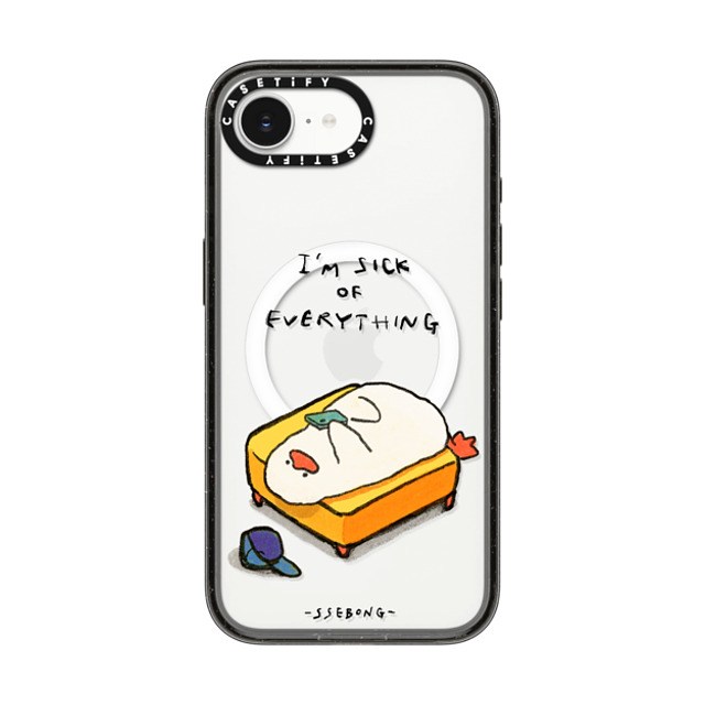 SSEBONG x CASETiFY iPhone 16e ケース Animal,Cartoon ブラック インパクトケース MagSafe対応 Couch duck Back to School SSEBONG x CASETiFY iPhone 16e ケース Animal,Cartoon ブラック インパクトケース MagSafe対応 Couch duck Back to School