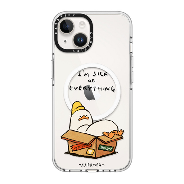 SSEBONG x CASETiFY iPhone 14 ケース クリア クリア ケース MagSafe対応 FRAGILE