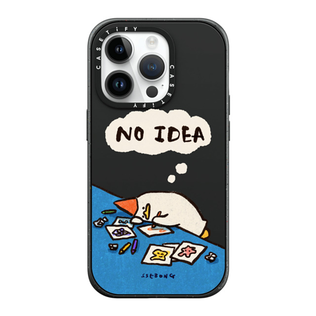 SSEBONG x CASETiFY iPhone 14 Pro ケース マットブラック インパクトケース MagSafe対応 No idea