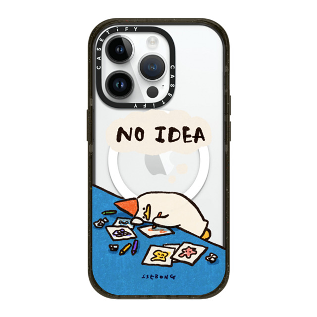 SSEBONG x CASETiFY iPhone 14 Pro ケース ブラック インパクトケース MagSafe対応 No idea