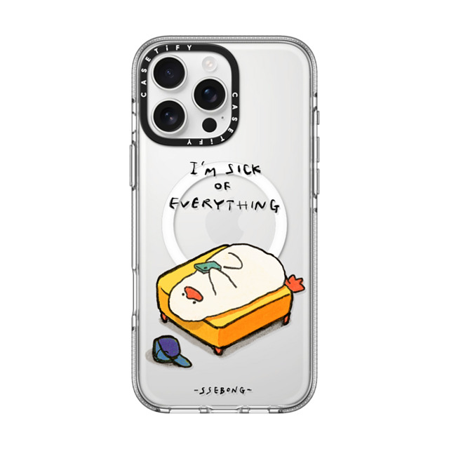 SSEBONG x CASETiFY iPhone 16 Pro Max ケース クリア クリア ケース MagSafe対応 Couch duck