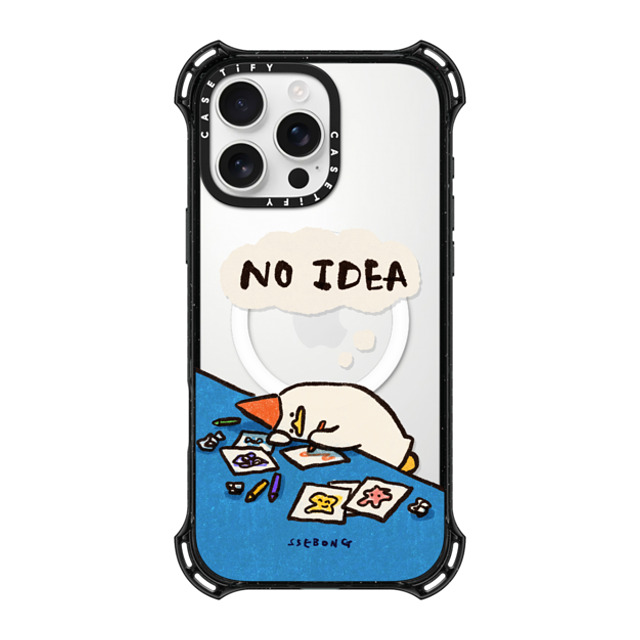 SSEBONG x CASETiFY iPhone 16 Pro Max ケース ブラック バウンスケース No idea