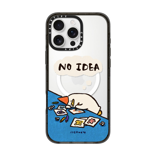 SSEBONG x CASETiFY iPhone 16 Pro Max ケース ブラック インパクトケース MagSafe対応 No idea