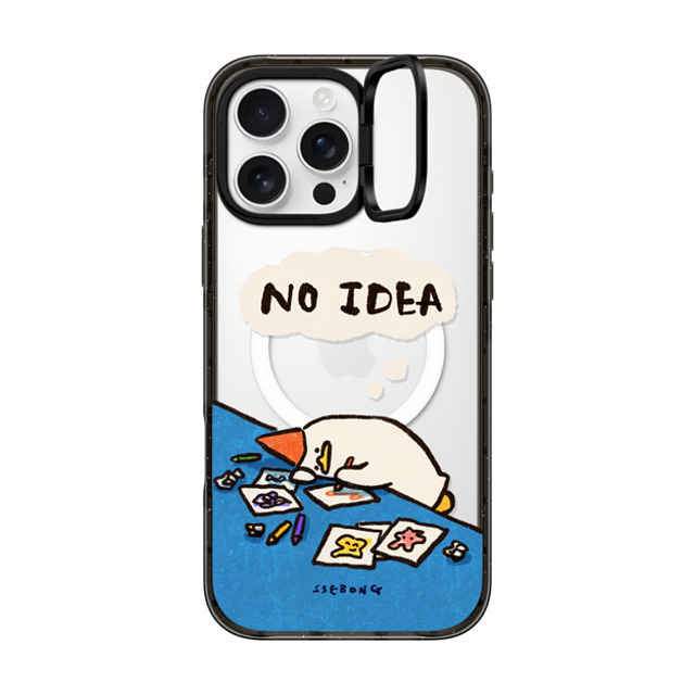 SSEBONG x CASETiFY iPhone 16 Pro Max ケース ブラック インパクトリングスタンドケース MagSafe対応 No idea