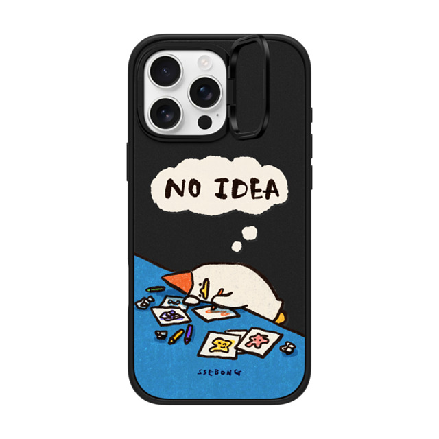 SSEBONG x CASETiFY iPhone 16 Pro Max ケース マットブラック インパクトリングスタンドケース MagSafe対応 No idea