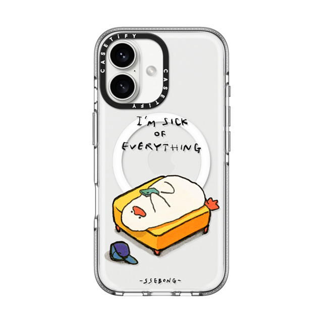 SSEBONG x CASETiFY iPhone 16 ケース Animal,Cartoon クリア クリア ケース MagSafe対応 Couch duck Father's Day SSEBONG x CASETiFY iPhone 16 ケース Animal,Cartoon クリア クリア ケース MagSafe対応 Couch duck Father's Day