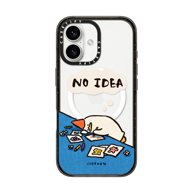 SSEBONG x CASETiFY iPhone 16 ケース ブラック インパクトケース MagSafe対応 No idea