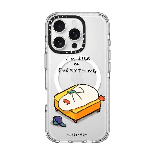 SSEBONG x CASETiFY iPhone 16 Pro ケース クリア クリア ケース MagSafe対応 Couch duck