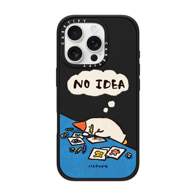 SSEBONG x CASETiFY iPhone 16 Pro ケース マットブラック インパクトケース No idea