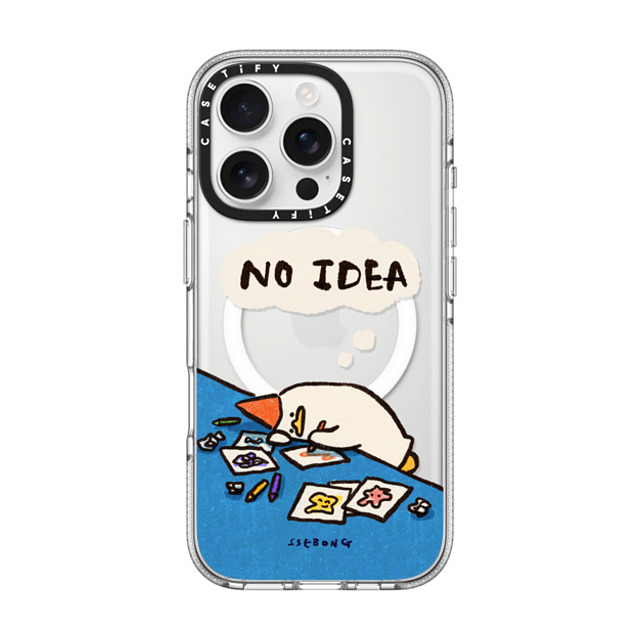 SSEBONG x CASETiFY iPhone 16 Pro ケース クリア クリア ケース MagSafe対応 No idea