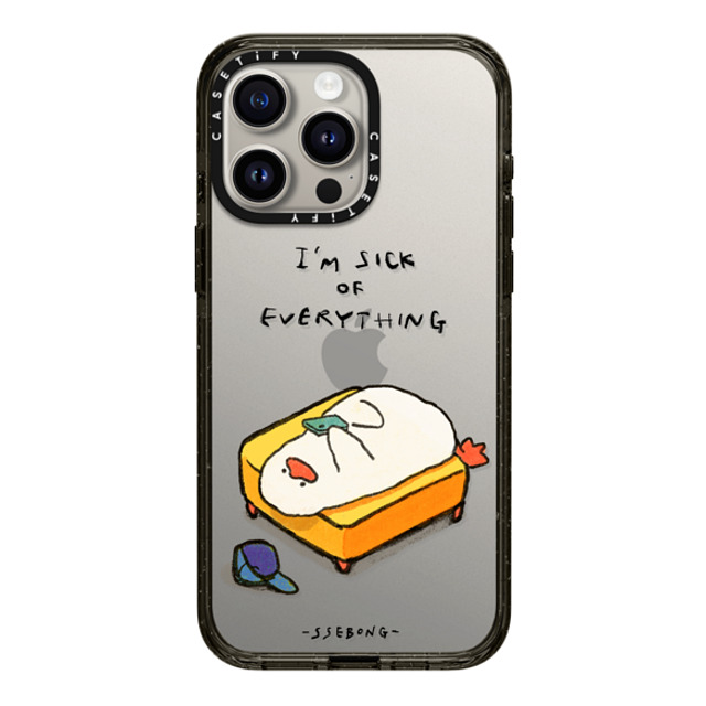 SSEBONG x CASETiFY iPhone 15 Pro Max ケース ブラック インパクトケース Couch duck