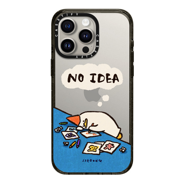 SSEBONG x CASETiFY iPhone 15 Pro Max ケース ブラック インパクトケース No idea