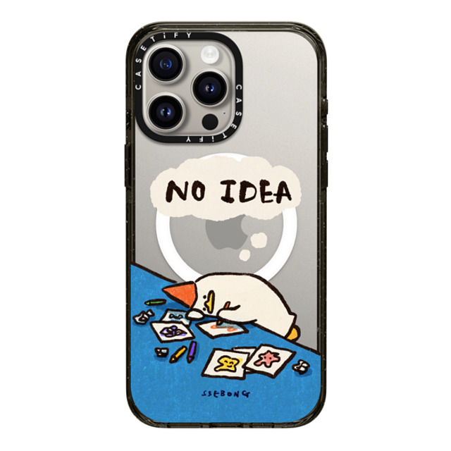 SSEBONG x CASETiFY iPhone 15 Pro Max ケース ブラック インパクトケース MagSafe対応 No idea