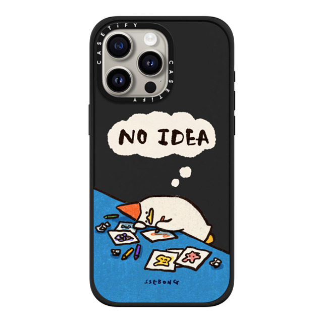 SSEBONG x CASETiFY iPhone 15 Pro Max ケース マットブラック インパクトケース MagSafe対応 No idea