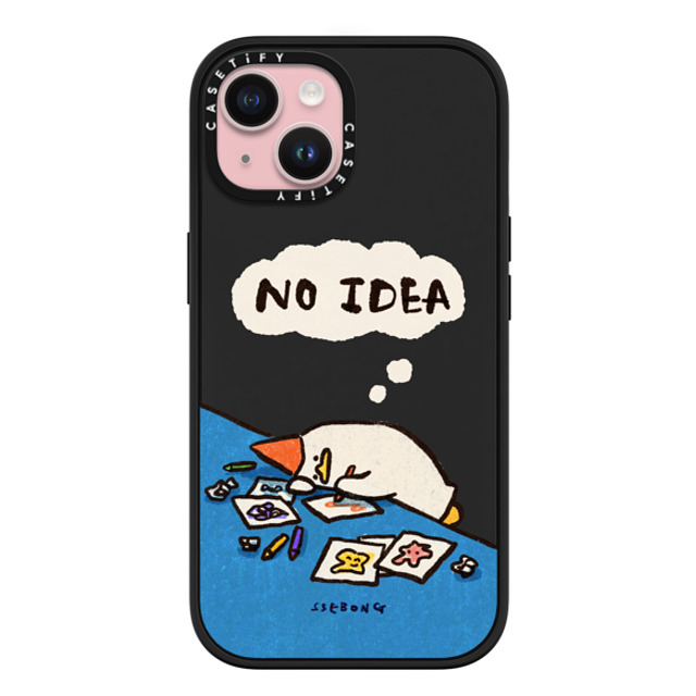 SSEBONG x CASETiFY iPhone 15 ケース マットブラック インパクトケース MagSafe対応 No idea