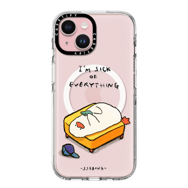 SSEBONG x CASETiFY iPhone 15 ケース クリア クリア ケース MagSafe対応 Couch duck