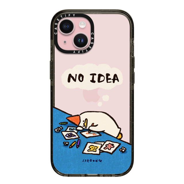 SSEBONG x CASETiFY iPhone 15 ケース ブラック インパクトケース No idea