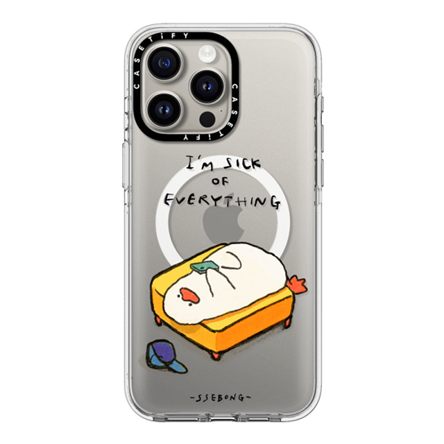 SSEBONG x CASETiFY iPhone 15 Pro Max ケース クリア クリア ケース MagSafe対応 Couch duck