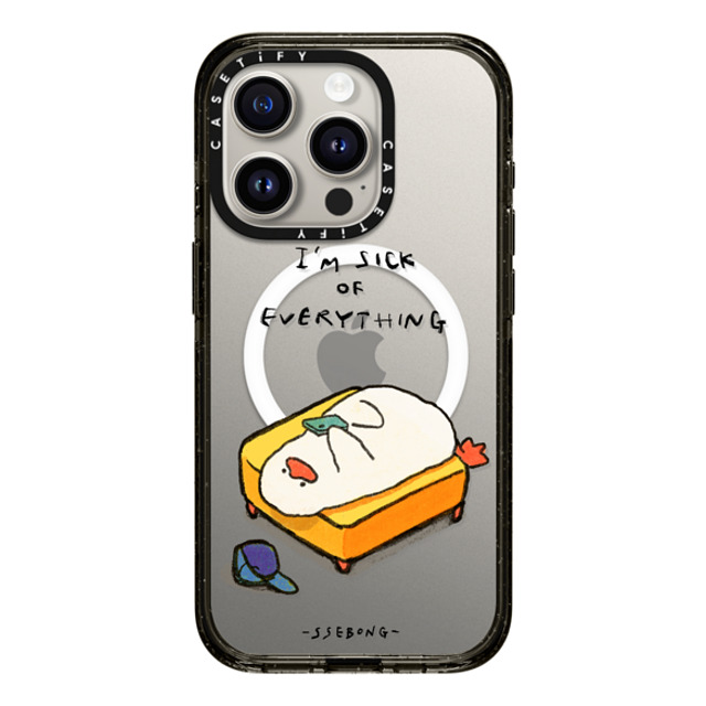 SSEBONG x CASETiFY iPhone 15 Pro ケース ブラック インパクトケース MagSafe対応 Couch duck