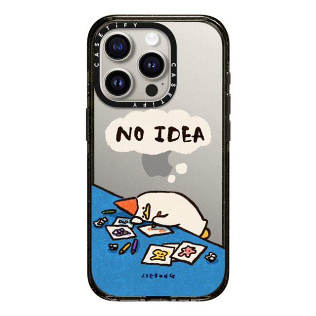 SSEBONG x CASETiFY iPhone 15 Pro ケース ブラック インパクトケース No idea