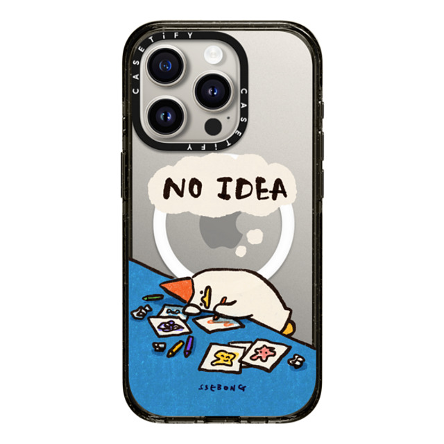 SSEBONG x CASETiFY iPhone 15 Pro ケース ブラック インパクトケース MagSafe対応 No idea