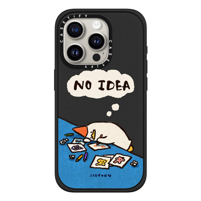 SSEBONG x CASETiFY iPhone 15 Pro ケース マットブラック インパクトケース MagSafe対応 No idea