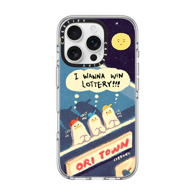 SSEBONG x CASETiFY iPhone 16 Pro ケース クリア クリア ケース MagSafe対応 I WANNA WIN LOTTERY!!!