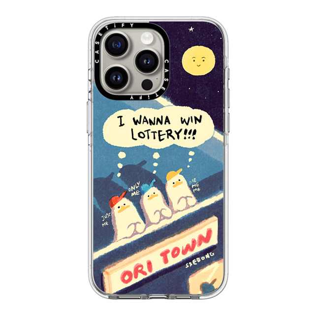 SSEBONG x CASETiFY iPhone 15 Pro Max ケース クリア クリア ケース MagSafe対応 I WANNA WIN LOTTERY!!!