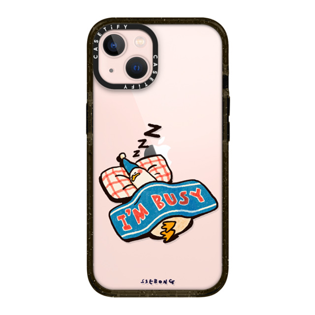 SSEBONG x CASETiFY iPhone 13 ケース ブラック インパクトケース I'm so busy