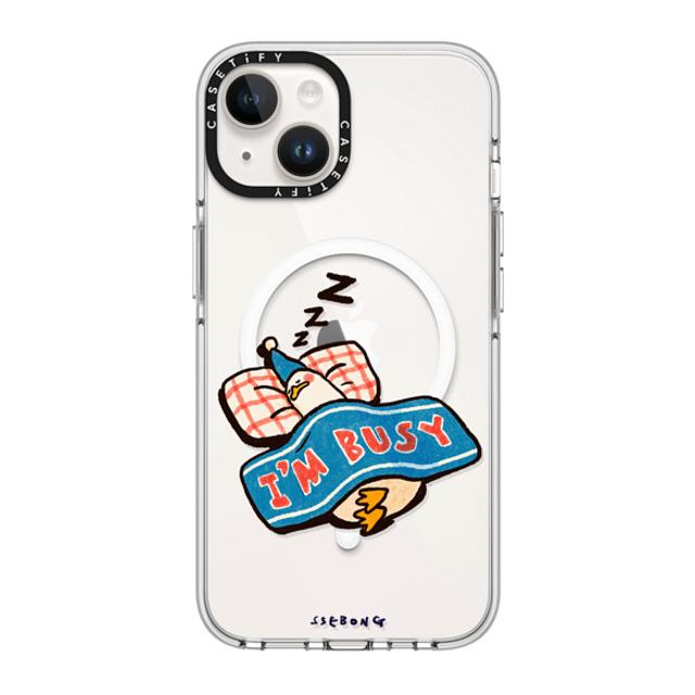 SSEBONG x CASETiFY iPhone 14 ケース クリア クリア ケース MagSafe対応 I'm so busy