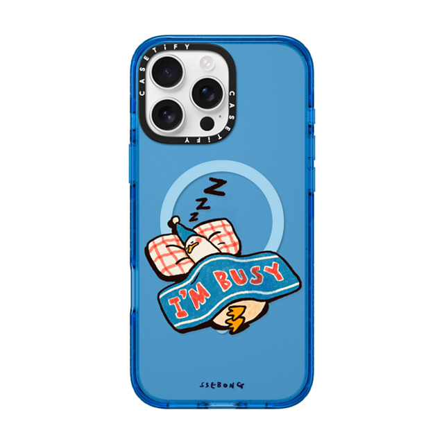 SSEBONG x CASETiFY iPhone 16 Pro Max ケース Animal,Cartoon スカイブルー インパクトケース MagSafe対応 I'm so busy Father's Day SSEBONG x CASETiFY iPhone 16 Pro Max ケース Animal,Cartoon スカイブルー インパクトケース MagSafe対応 I'm so busy Father's Day
