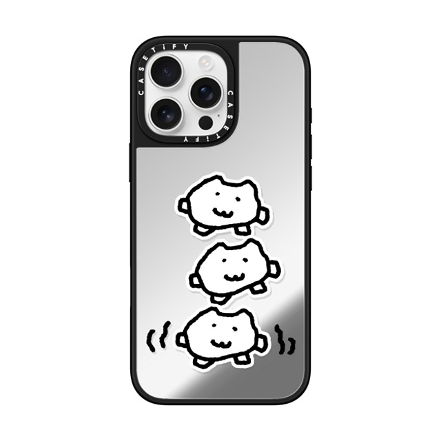 MEO MONSTERS x CASETiFY iPhone 16 Pro Max Case Cartoon Silver on Black ミラーケース MagSafe対応 shake shake Back to School MEO MONSTERS x CASETiFY iPhone 16 Pro Max Case Cartoon Silver on Black ミラーケース MagSafe対応 shake shake Back to School