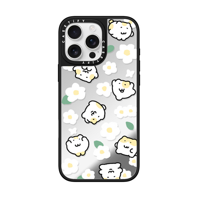 MEO MONSTERS x CASETiFY iPhone 16 Pro Max Case Floral,Cartoon Silver on Black ミラーケース MagSafe対応 Egg Flower Mother's Day MEO MONSTERS x CASETiFY iPhone 16 Pro Max Case Floral,Cartoon Silver on Black ミラーケース MagSafe対応 Egg Flower Mother's Day