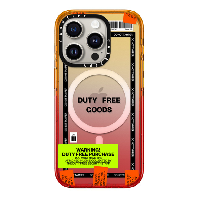 Pangram Pangram x CASETiFY iPhone 15 Pro ケース Peach Haze インパクトケース MagSafe対応 Duty Free