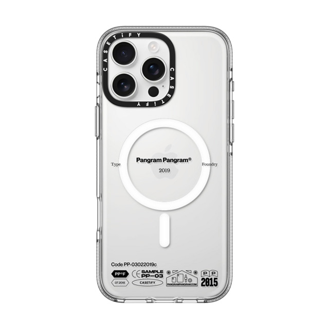 Pangram Pangram x CASETiFY iPhone 16 Pro Max Case クリア クリア ケース MagSafe対応 PP-03 Black Back to School Pangram Pangram x CASETiFY iPhone 16 Pro Max Case クリア クリア ケース MagSafe対応 PP-03 Black Back to School