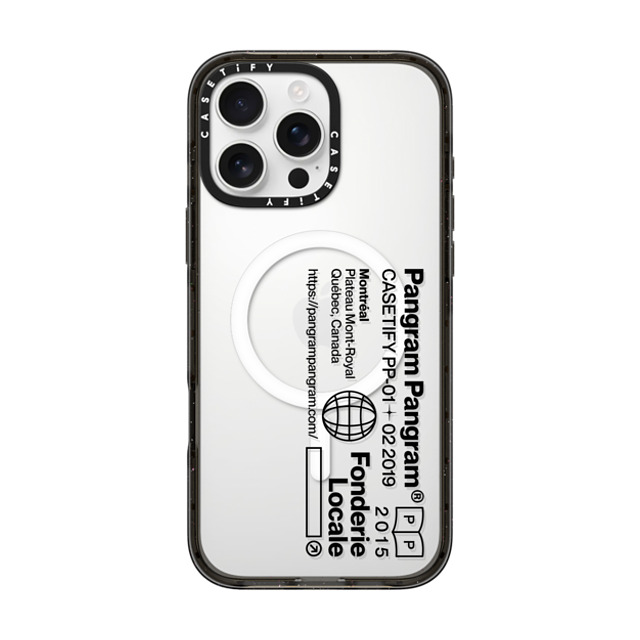 Pangram Pangram x CASETiFY iPhone 16 Pro Max ケース ブラック インパクトケース MagSafe対応 PP-01 Black Father's Day Pangram Pangram x CASETiFY iPhone 16 Pro Max ケース ブラック インパクトケース MagSafe対応 PP-01 Black Father's Day