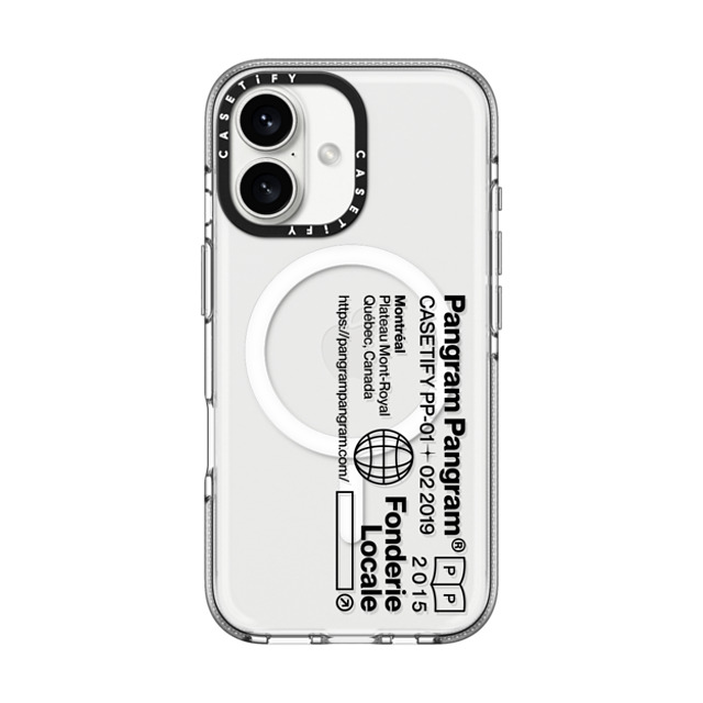 Pangram Pangram x CASETiFY iPhone 16 ケース クリア クリア ケース MagSafe対応 PP-01 Black Father's Day Pangram Pangram x CASETiFY iPhone 16 ケース クリア クリア ケース MagSafe対応 PP-01 Black Father's Day